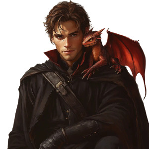 Young Mage With Dragon Vinyl Car Decal Sticker – Waterproof & UV-Resistant 8"