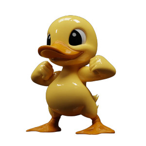 Muscular Fitness Duck Vinyl Car Decal Sticker – Waterproof & UV-Resistant 8"