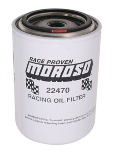 Moroso Performance Oil Filter 22470 Engine Oil Filter; Steel Mesh; 27 Microns; Canister