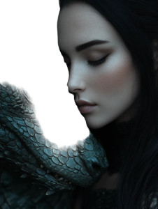 Woman Embracing Dragon Vinyl Car Decal Sticker – Waterproof & UV-Resistant 8"