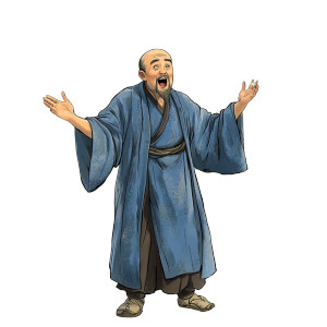 Ecstatic Qing Scholar Vinyl Car Decal Sticker – Waterproof & UV-Resistant 8"