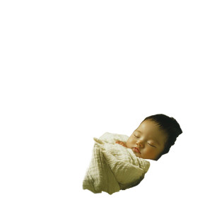 Baby In Cradle Vinyl Car Decal Sticker – Waterproof & UV-Resistant 8"