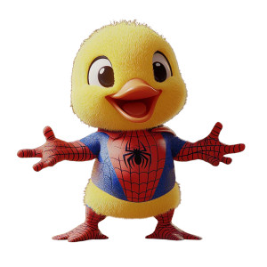 Duckling Spiderman Vinyl Car Decal Sticker – Waterproof & UV-Resistant 8"