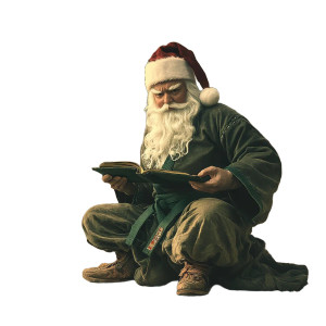 Dark Ninja Santa Vinyl Car Decal Sticker – Waterproof & UV-Resistant 8"