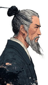 Ancient Chinese Man V4 Vinyl Car Decal Sticker – Waterproof & UV-Resistant 8"