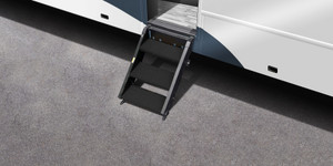 Dirt-Busting Entry Step Rug | Fits MORryde StepAbove | Mold-Resistant Obsidian Black