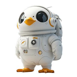 Sea Gull Spaceman Vinyl Car Decal Sticker – Waterproof & UV-Resistant 8"