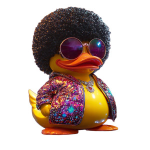 Disco Duck Vinyl Car Decal Sticker – Waterproof & UV-Resistant 8"