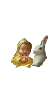 Celestial Baby Guardian Vinyl Car Decal Sticker – Waterproof & UV-Resistant 8"