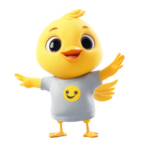 Cheerful Yellow Bird Vinyl Car Decal Sticker – Waterproof & UV-Resistant 8"