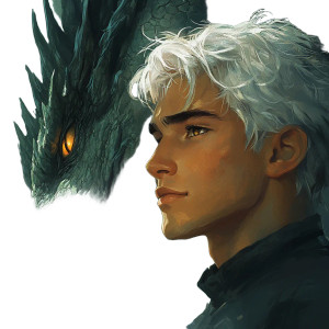 Silver-Haired Fantasy Man Vinyl Car Decal Sticker – Waterproof & UV-Resistant 8"