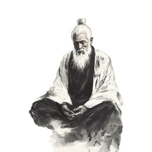 Taoist Sage Painting Vinyl Car Decal Sticker – Waterproof & UV-Resistant 8"