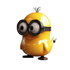 Yellow Minion Duck Vinyl Car Decal Sticker – Waterproof & UV-Resistant 8"