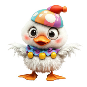 Chibi Clown Duck Vinyl Car Decal Sticker – Waterproof & UV-Resistant 8" Chibi Clown Duck Vinyl Car Decal Sticker – Waterproof & UV-Resistant 8"