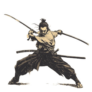 Dual Katana Samurai V5 Vinyl Car Decal Sticker – Waterproof & UV-Resistant 8" Dual Katana Samurai V5 Vinyl Car Decal Sticker – Waterproof & UV-Resistant 8"