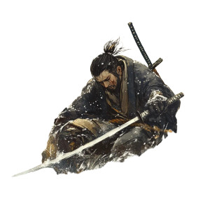 Dying Samurai Snow Vinyl Car Decal Sticker – Waterproof & UV-Resistant 8" Dying Samurai Snow Vinyl Car Decal Sticker – Waterproof & UV-Resistant 8"