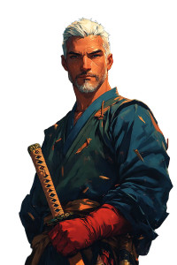 Charming Anime Swordsman Vinyl Car Decal Sticker – Waterproof & UV-Resistant 8"