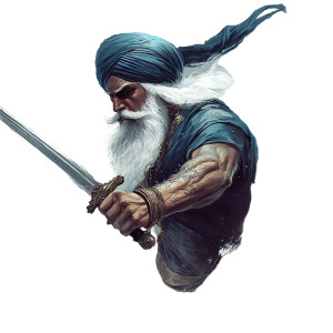Sikh Warrior Illustration Vinyl Car Decal Sticker – Waterproof & UV-Resistant 8" Sikh Warrior Illustration Vinyl Car Decal Sticker – Waterproof & UV-Resistant 8"
