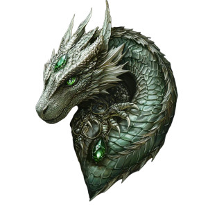 Emerald Dragon Claw Vinyl Car Decal Sticker – Waterproof & UV-Resistant 8"