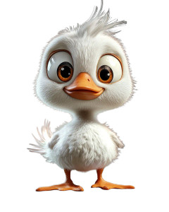 Cute Baby Duck V2 Vinyl Car Decal Sticker – Waterproof & UV-Resistant 8"