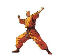 Shaolin Kung Fu Vinyl Car Decal Sticker – Waterproof & UV-Resistant 8"