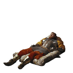 Sleeping Knight Satire Vinyl Car Decal Sticker – Waterproof & UV-Resistant 8"