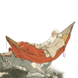 Ancient Taoist Sensei Vinyl Car Decal Sticker – Waterproof & UV-Resistant 8"