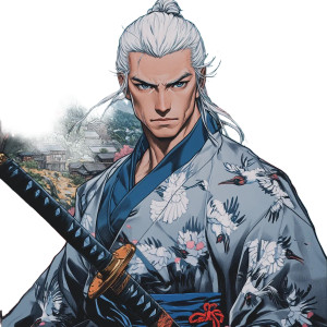 Crane Clan Samurai Vinyl Car Decal Sticker – Waterproof & UV-Resistant 8"