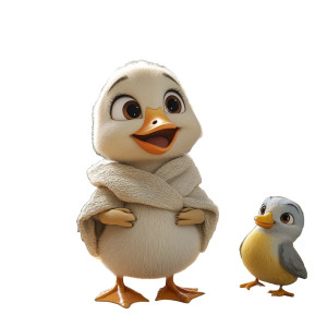 Disney-Style Talking Birds Vinyl Car Decal Sticker – Waterproof & UV-Resistant 8"