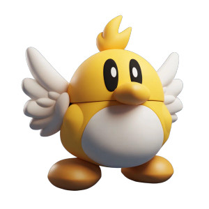 Lakitu 3D Model Vinyl Car Decal Sticker – Waterproof & UV-Resistant 8"