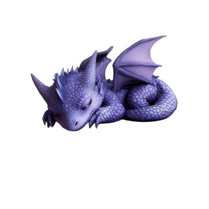 Sleeping Purple Dragon V2 Vinyl Car Decal Sticker – Waterproof & UV-Resistant 8"