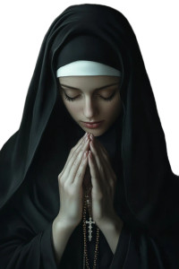 Praying Nun Vinyl Car Decal Sticker – Waterproof & UV-Resistant 8" Praying Nun Vinyl Car Decal Sticker – Waterproof & UV-Resistant 8"