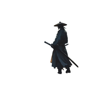 Samurai At River V2 Vinyl Car Decal Sticker – Waterproof & UV-Resistant 8"