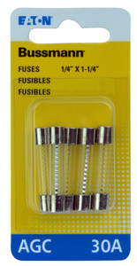 Bussman AGC Glass Tube Fuse Pack | 30 Amp | Reliable Protection | 5 Pack | Easy Install Bussman AGC Glass Tube Fuse Pack | 30 Amp | Reliable Protection | 5 Pack | Easy Install
