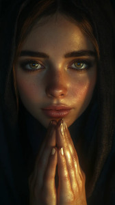 Holy Mary Portrait Vinyl Car Decal Sticker – Waterproof & UV-Resistant 8"