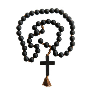 Black Wooden Rosary Vinyl Car Decal Sticker – Waterproof & UV-Resistant 8" Black Wooden Rosary Vinyl Car Decal Sticker – Waterproof & UV-Resistant 8"