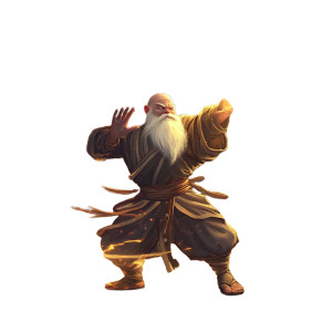 Gnome Monk Warrior V2 Vinyl Car Decal Sticker – Waterproof & UV-Resistant 8"