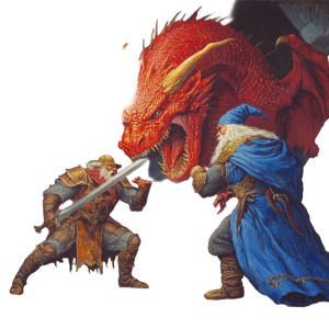 Wizard Vs Dragon Vinyl Car Decal Sticker – Waterproof & UV-Resistant 8"