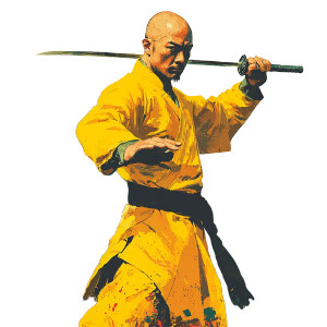 Kung Fu Monk V3 Vinyl Car Decal Sticker – Waterproof & UV-Resistant 8"