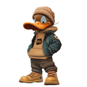 Cartoon Duck Nyc Vinyl Car Decal Sticker – Waterproof & UV-Resistant 8"