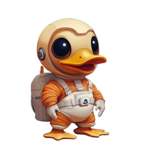 Astronaut Duck Vinyl Car Decal Sticker – Waterproof & UV-Resistant 8" Astronaut Duck Vinyl Car Decal Sticker – Waterproof & UV-Resistant 8"