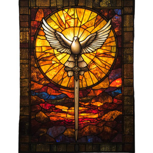 Tiffany Stained Glass Vinyl Car Decal Sticker – Waterproof & UV-Resistant 8"