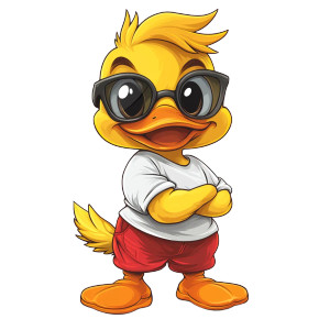 Cute Duck Cartoon Vinyl Car Decal Sticker – Waterproof & UV-Resistant 8" Cute Duck Cartoon Vinyl Car Decal Sticker – Waterproof & UV-Resistant 8"