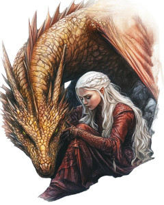 Rhaenyra And Sirax Vinyl Car Decal Sticker – Waterproof & UV-Resistant 8"