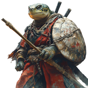 Turtle Samurai Vs Dragon Vinyl Car Decal Sticker – Waterproof & UV-Resistant 8"