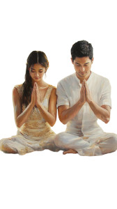 Praying Thai Couple Vinyl Car Decal Sticker – Waterproof & UV-Resistant 8" Praying Thai Couple Vinyl Car Decal Sticker – Waterproof & UV-Resistant 8"