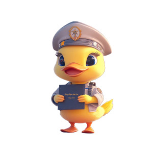 Proud Duck Graduate Vinyl Car Decal Sticker – Waterproof & UV-Resistant 8"