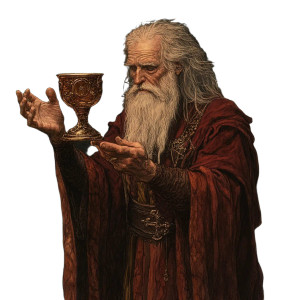 Elderly Wizard Merlin Vinyl Car Decal Sticker – Waterproof & UV-Resistant 8"