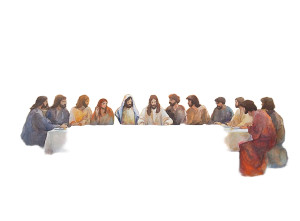 Last Supper Watercolor V3 Vinyl Car Decal Sticker – Waterproof & UV-Resistant 8"