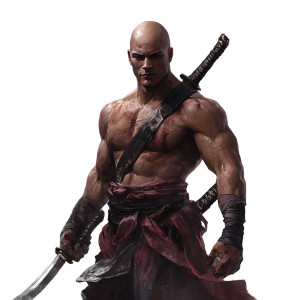 Bald Warrior Avatar Vinyl Car Decal Sticker – Waterproof & UV-Resistant 8"